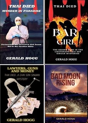 Four books reduced to $18.99. Murder in Paradise, Bar Girl, Lawyers, Guns and Money and Bad Moon Rising