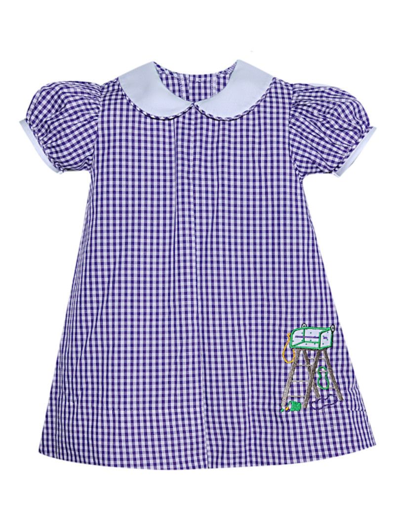Purple Gingham Parade Ladder Dress