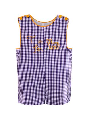 T is for Tiger Shortall, Purple Gingham