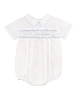 White Wave Smocked Bubble