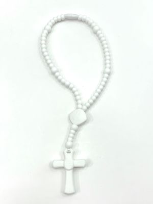 Teething Rosary White Large
