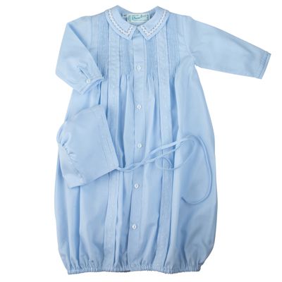 Boys Dot Take Me Home Blue Gown and Hat NB