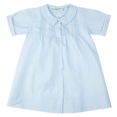 Boys Dot Folded Daygown Blue NB