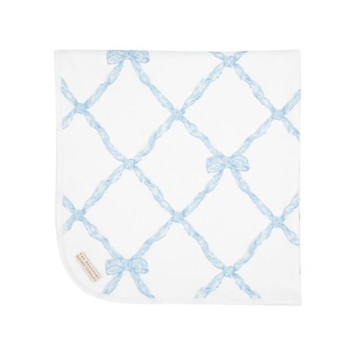 Baby Buggy Blanket Buckhead Blue Belle Meade Bow