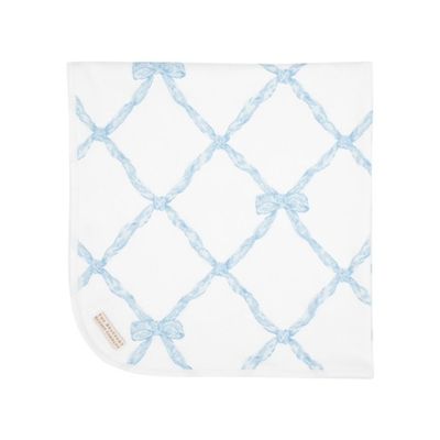 Baby Buggy Blanket Buckhead Blue Belle Meade Bow