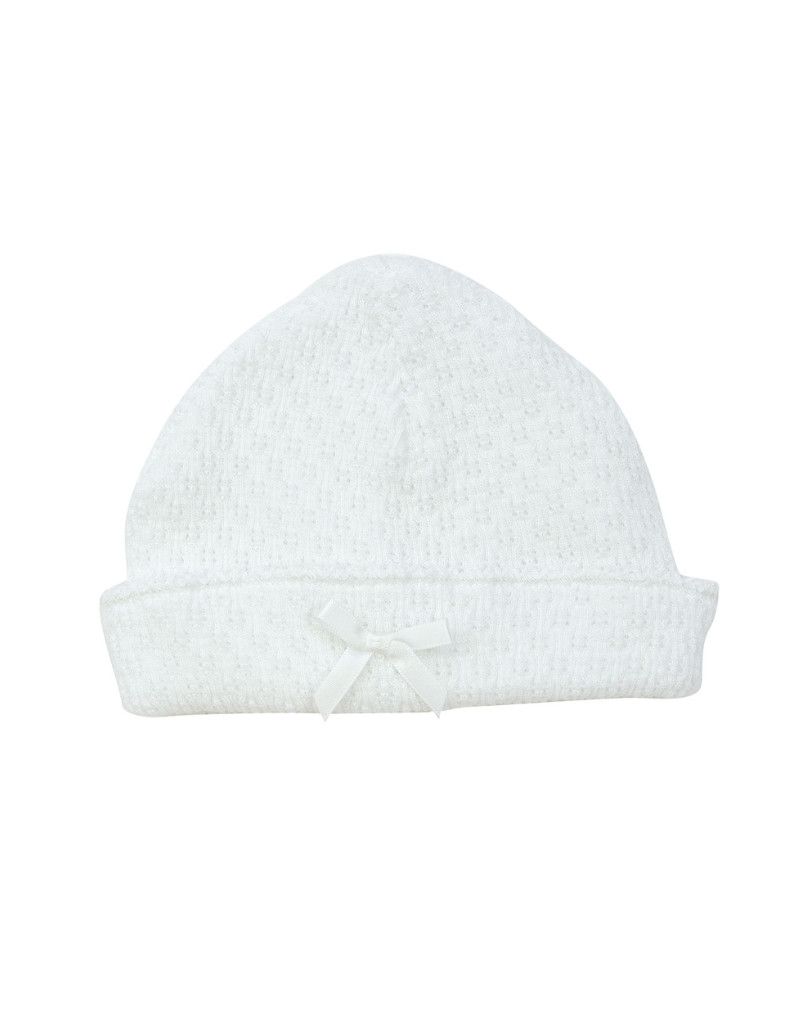 Paty White Saylor Cap, White Trim &amp; Bow