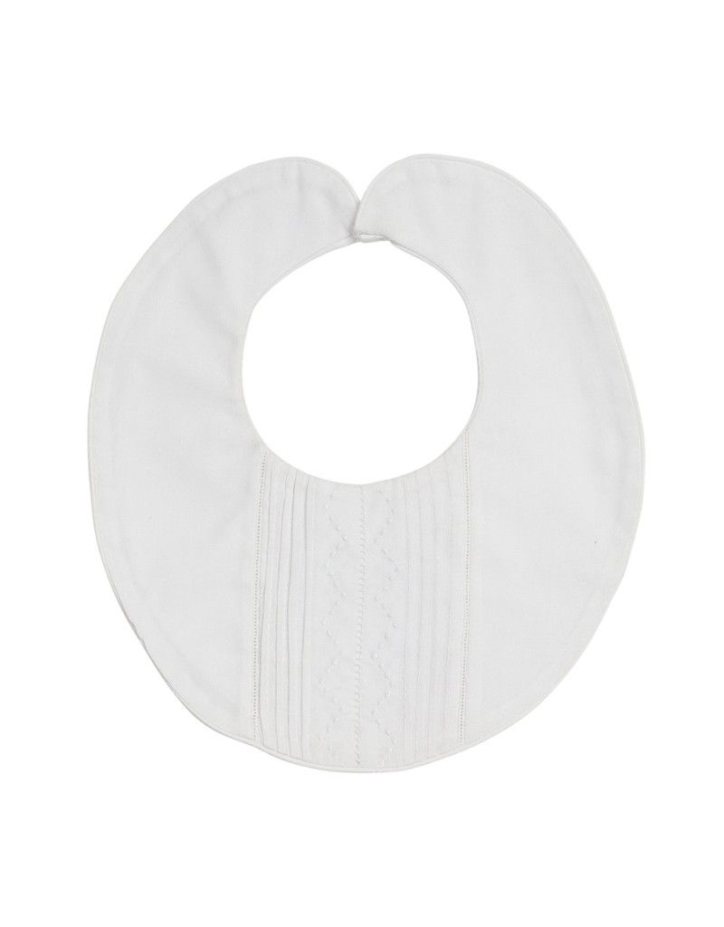 White Zigzag Dot Bib
