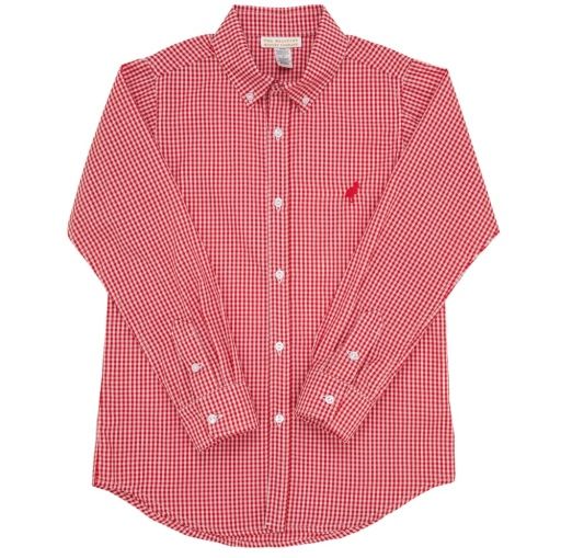 Dean&#39;s List Dress Shirt, Richmond Red Mini Gingham, Size: 2T