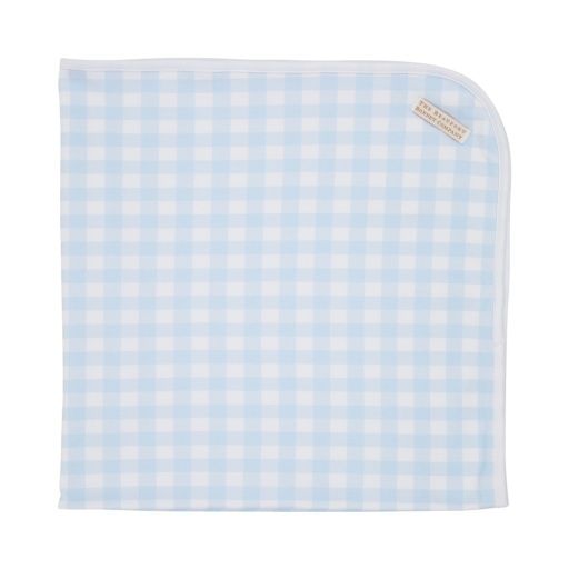 Baby Buggy Blanket Buckhead Blue Gingham