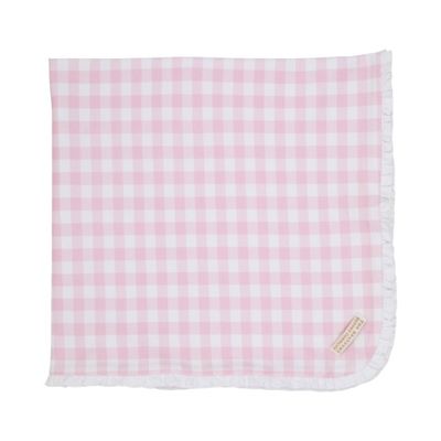 Baby Buggy Blanket Palm Beach Pink Gingham