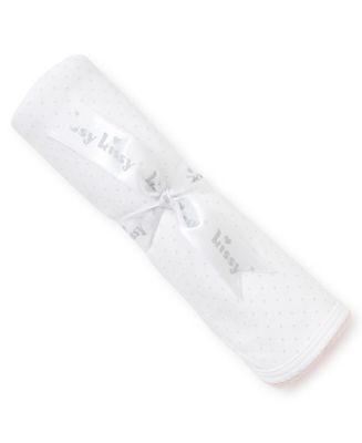 New Kissy Dots Print Blanket, White/Pink