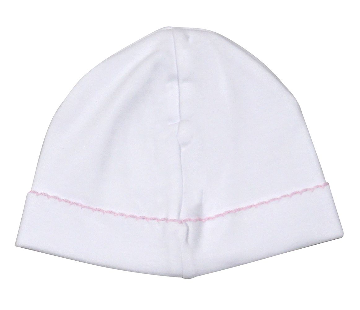 White Pima Cap with Pink