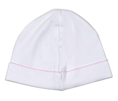 White Pima Cap with Pink