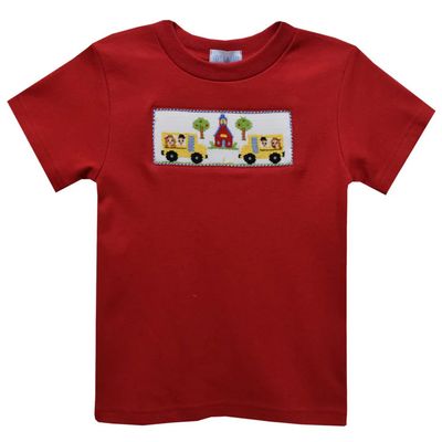 Back to School Smock Boys Red SS Shirt