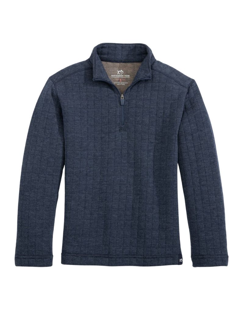 LS Fairwood Quarter Zip, Dress Blue