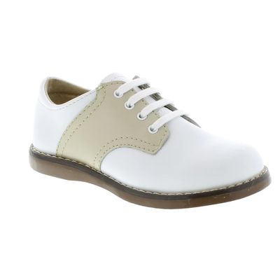Cheer White And Ecru Saddle Oxford