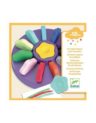 12 Flower Crayons