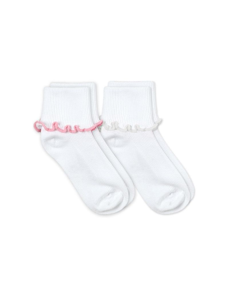 2 Pack Pink and White  Cotton Turndown 2221