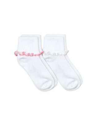 2 Pack Pink and White  Cotton Turndown 2221
