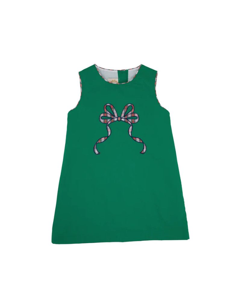 Annie Apron Dress-Bow, Kiawah Kelly Green