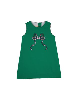 Annie Apron Dress-Bow, Kiawah Kelly Green