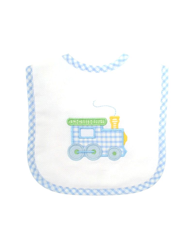 Bib - Blue Train Applique