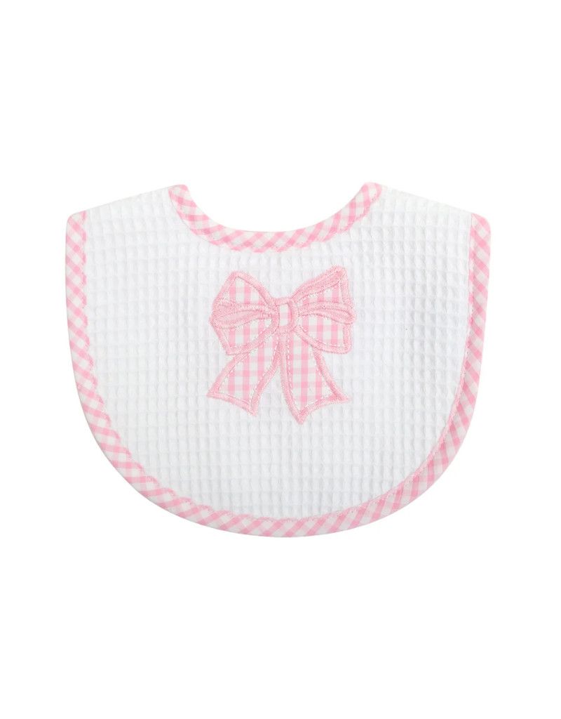 Bib - Pink Bow Applique