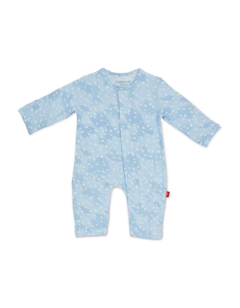 Blue Doeskin Modal Magnetic Coverall