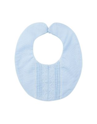 Blue Pintucked Bib