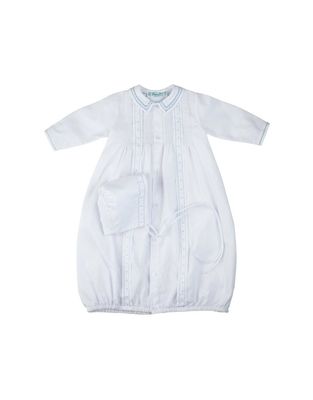 Boys Dot Take Me Home White/Blue Gown and Hat NB