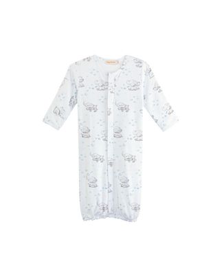 Bubbly Elephant  Blue Printed Conv Gown NB