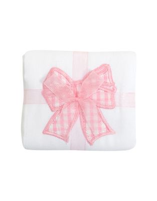 Bow Applique Burp, Pink