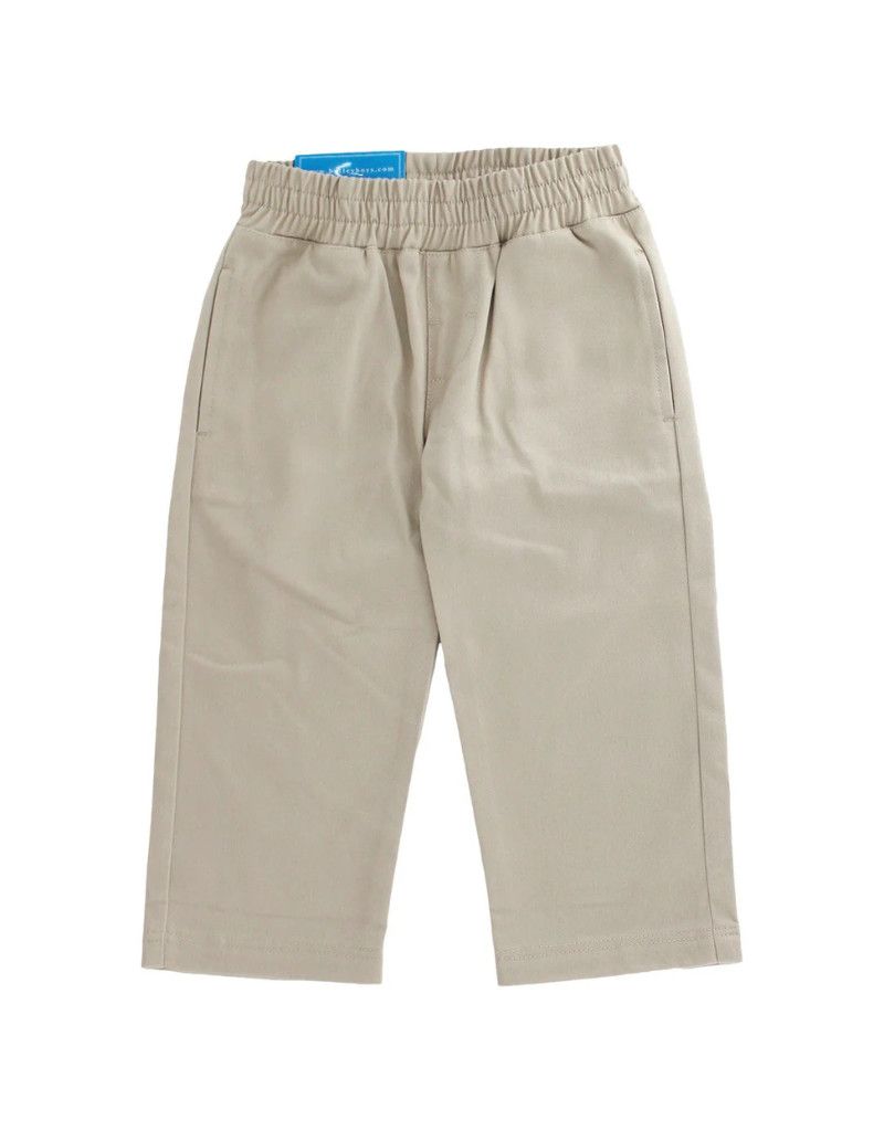 Charlie Pull On Khaki Twill Pants