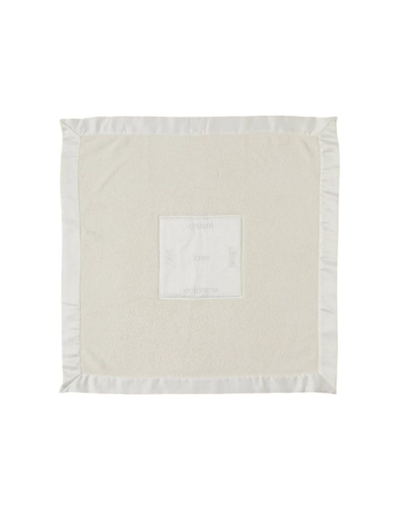 Cozychic Satin Trim Receiving Blanket, Cream