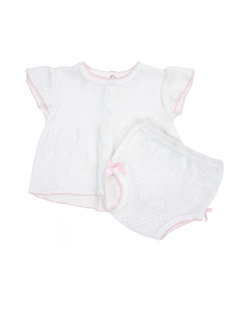 Diaper Set With Pink Trim