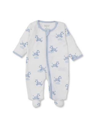 Dreamy Zebra Footie w Zipper