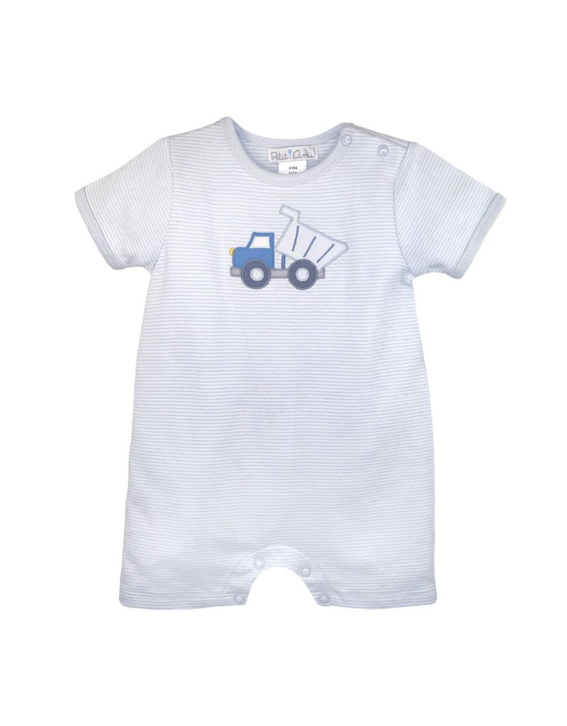 Dump Truck Knit Romper