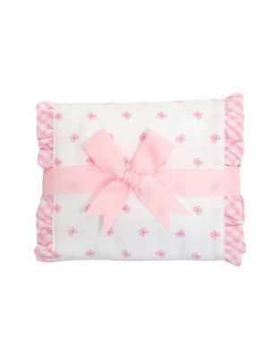 Fancy Fabric Burp Cloth, Pink Bows