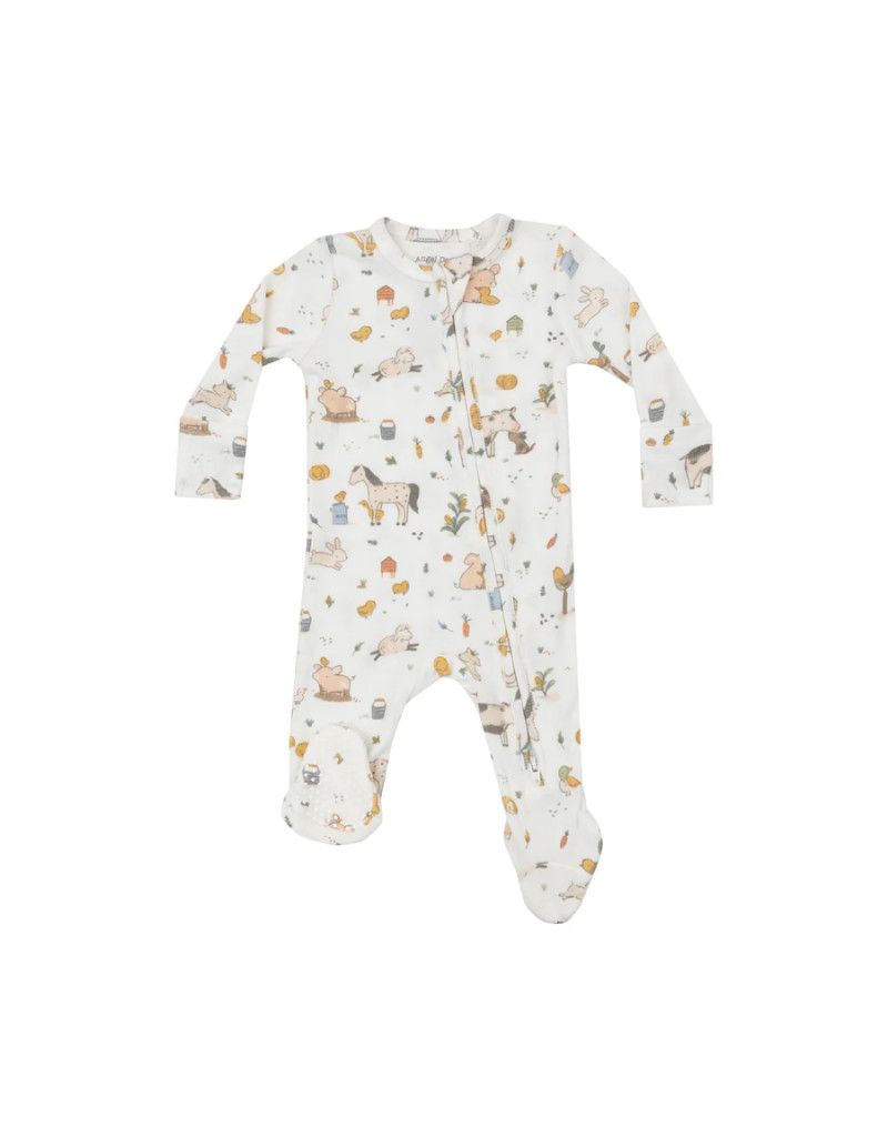 Farm Babies 2 Way Zipper Footie
