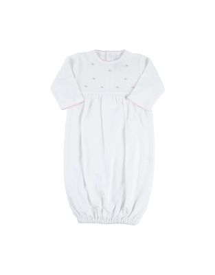 Full Flowers Gown, White
