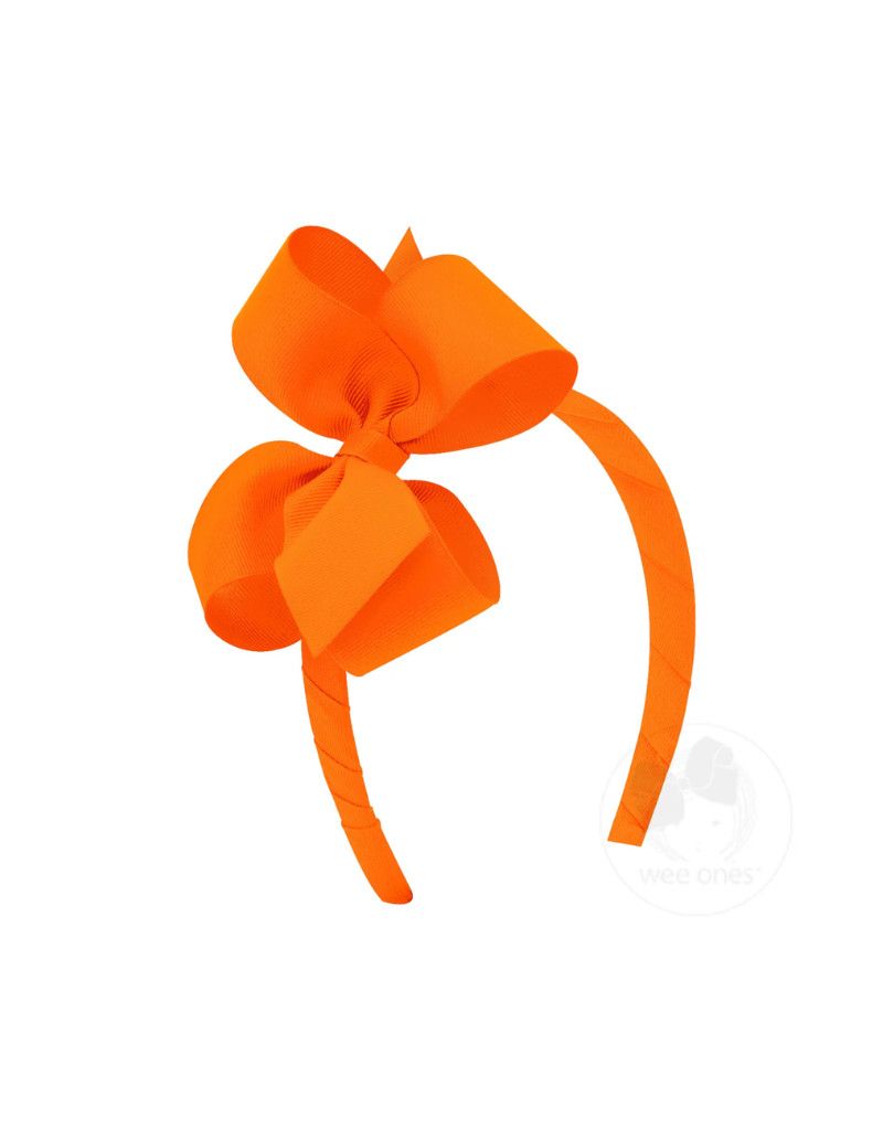 Headband with Bow, Orange