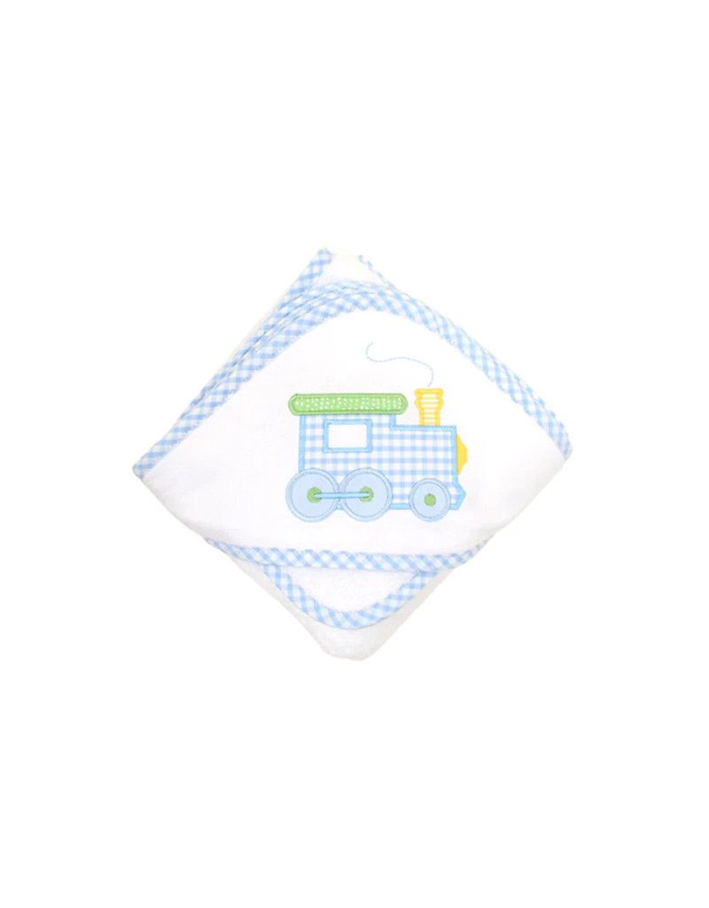 Hooded Towel and Washcloth Set, Train