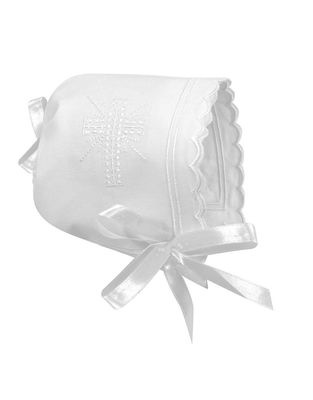 Keepsake Cross Bonnet  with Scallop Edge