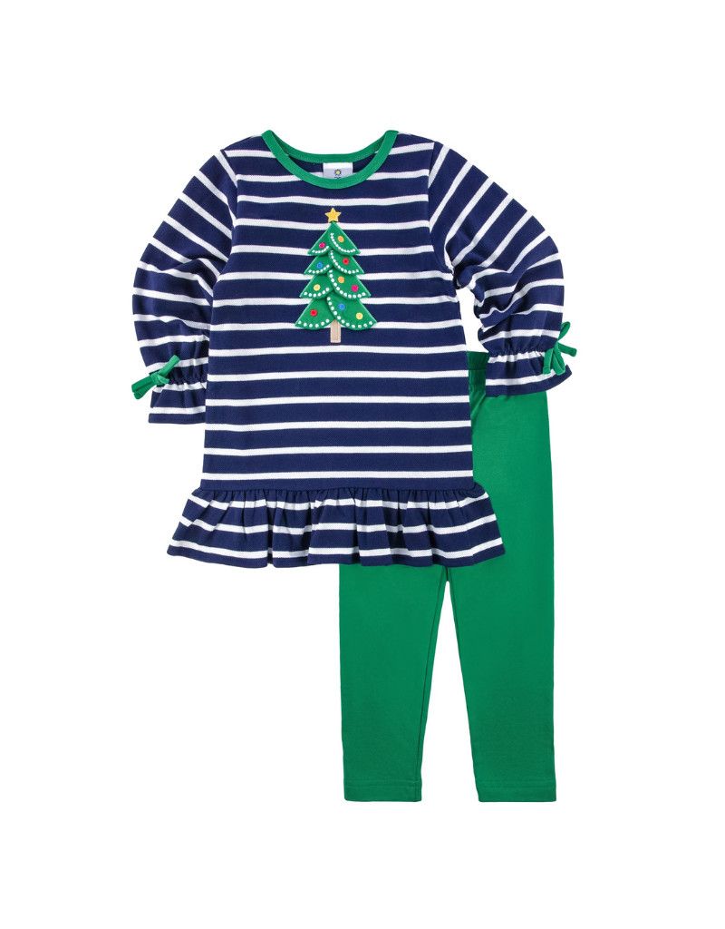 Knit Set with Christmas Tree