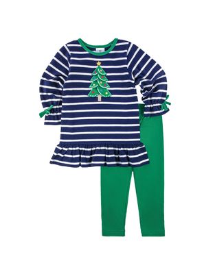 Knit Set with Christmas Tree