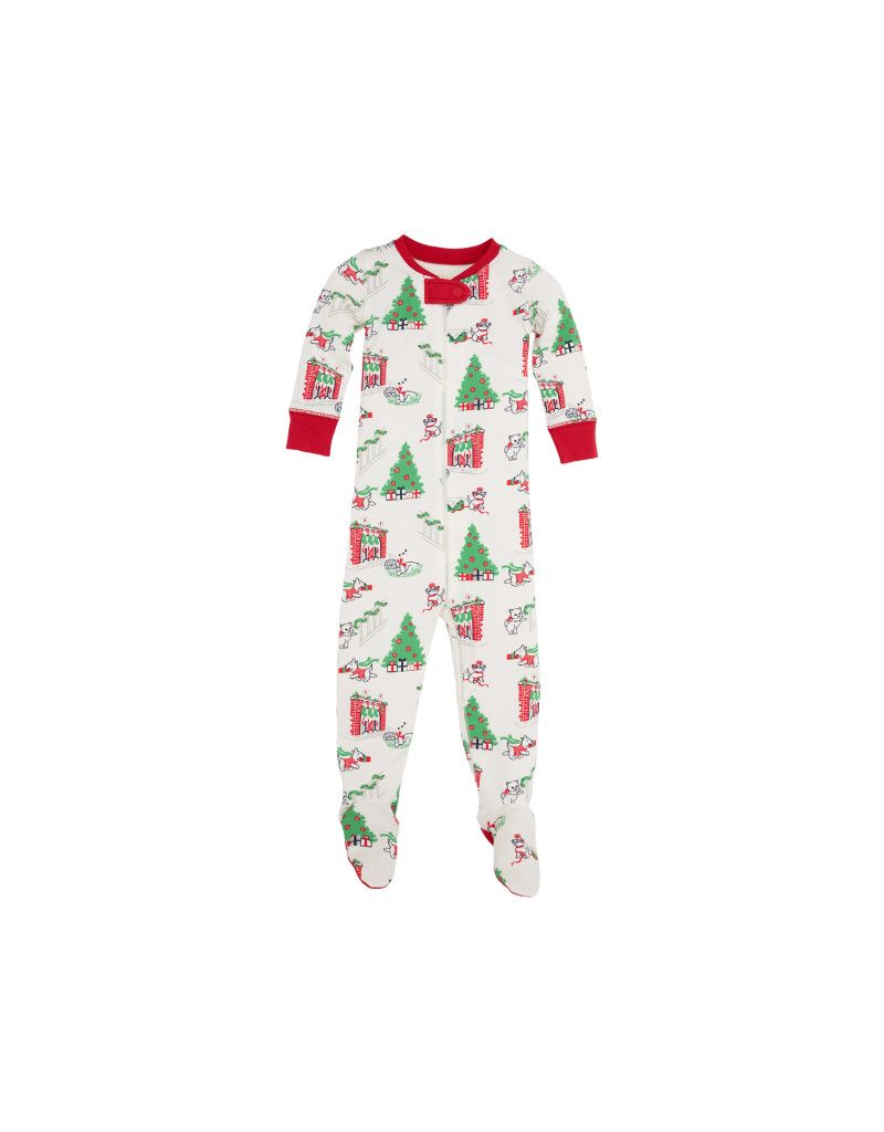 Knox`s Night Night Footed, Classic Christmas/Red