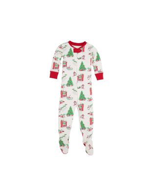 Knox`s Night Night Footed, Classic Christmas/Red