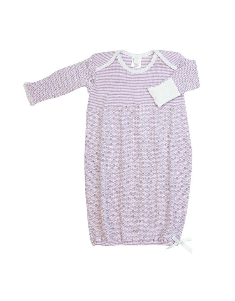 Lavender Paty Solid Color Gown w/ Bow