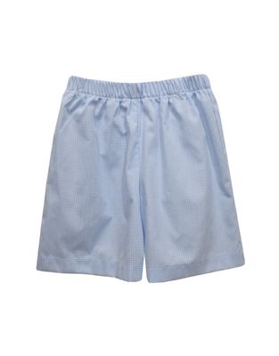 Light Blue Gingham Boys Pull on Short