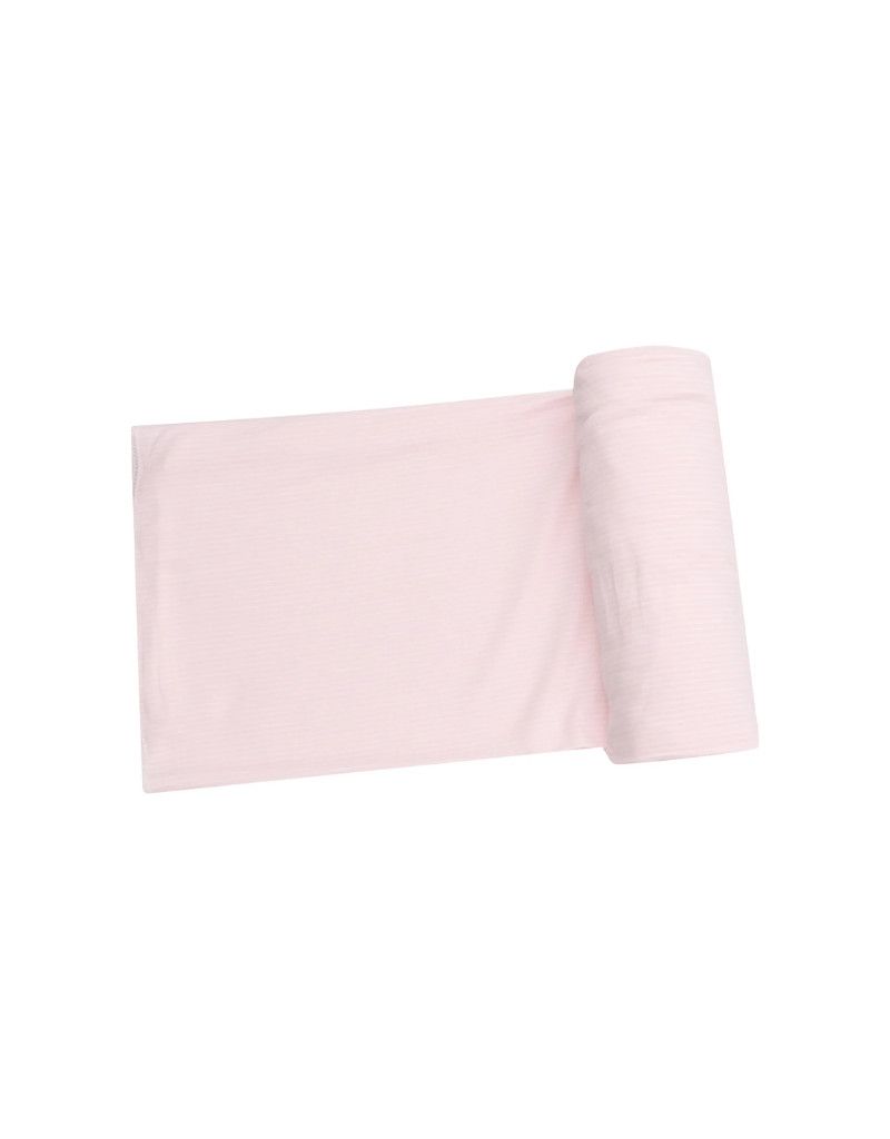 Light Pink Stripe Swaddle Blanket 45x45